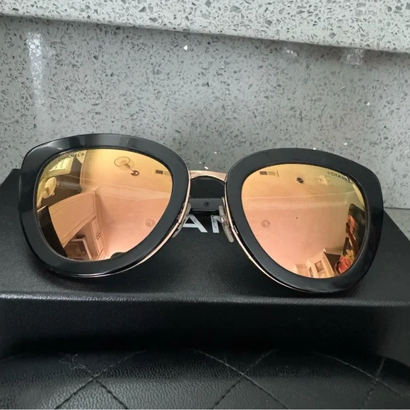 Chanel CC Cat Eye Quilted Sunglasses